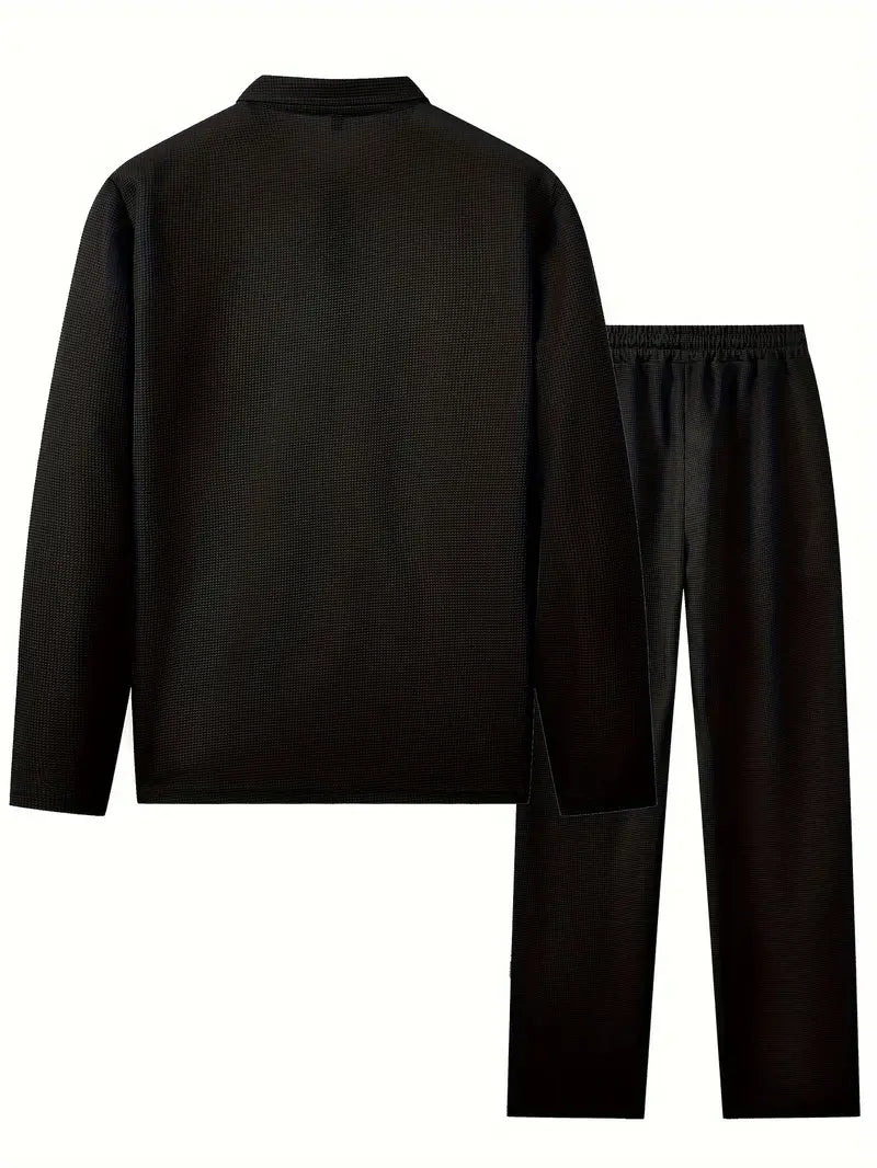 SET DEAL = Pullover-Sweatshirt und Jogginghose mit Kordelzug Schwarz