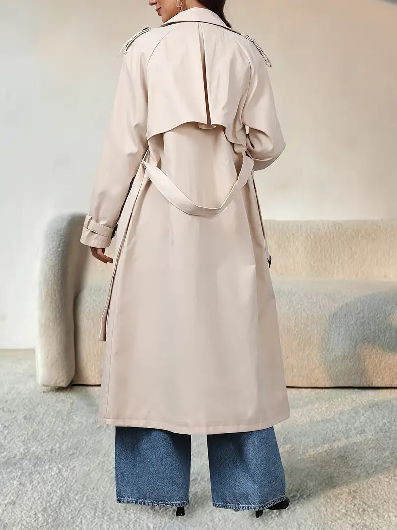 Casual Locker Geschnittene Lange Trenchcoat