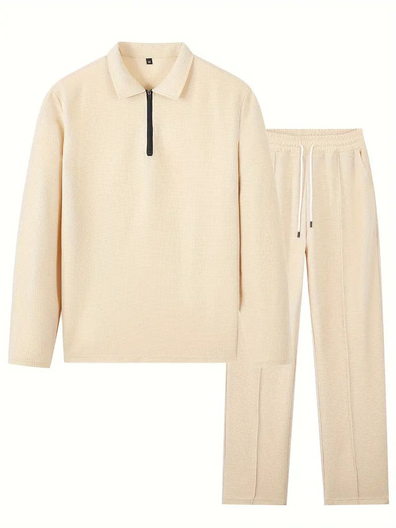 SET DEAL - Pullover-Sweatshirt und Jogginghose mit Kordelzug Apricot