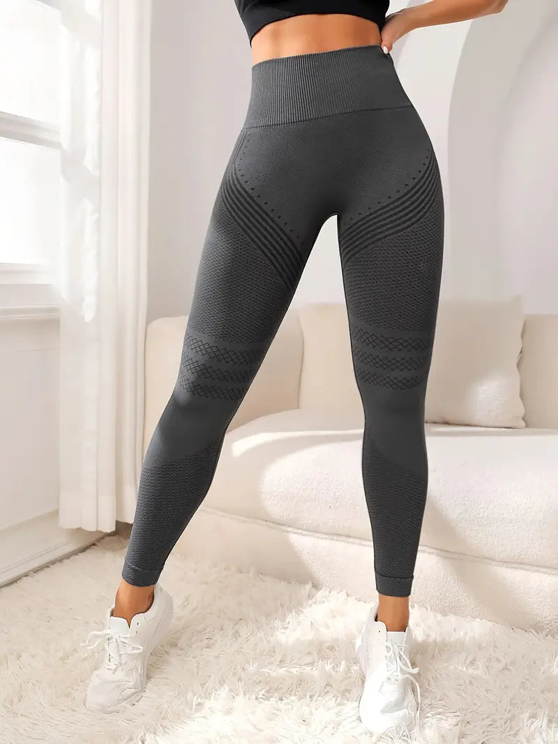 Z-ACTIVE - FIGURFORMENDE NAHTLOSE HIGH-WAIST FITNESSLEGGINGS FÜR DAMEN GRAU