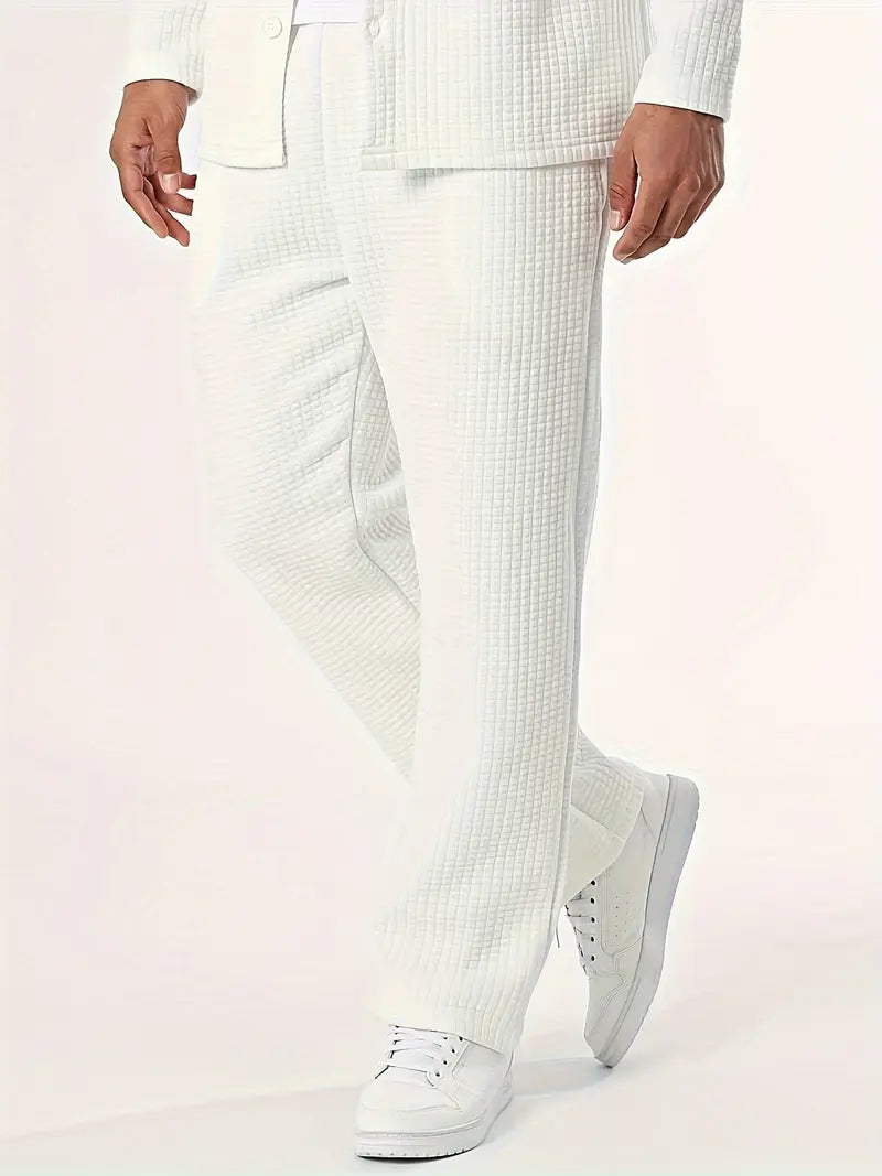 Outfit mit einfarbigem Langarmshirt & Hose Weiss