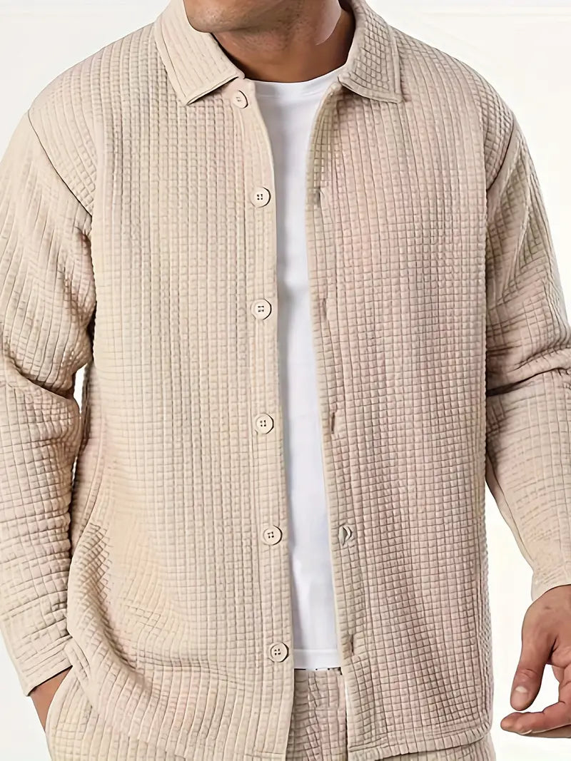Outfit mit einfarbigem Langarmshirt & Hose Khaki