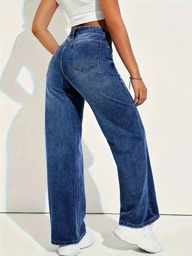 Stilvolle Hellblaue Stretch-Jeans mit Geradem Schnitt