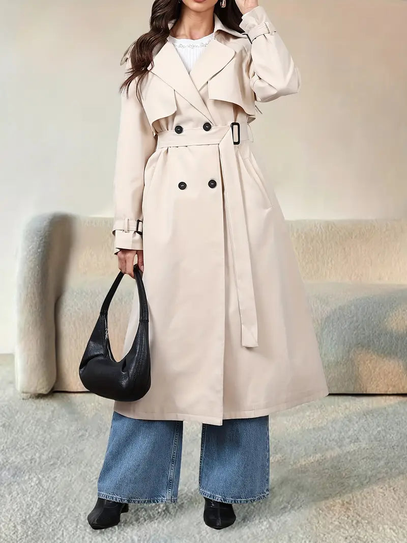 Casual Locker Geschnittene Lange Trenchcoat
