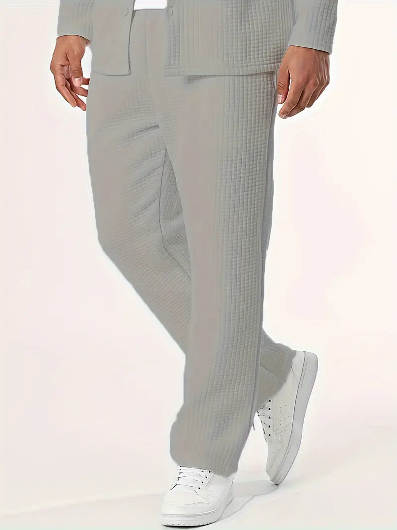Outfit mit einfarbigem Langarmshirt & Hose Grau