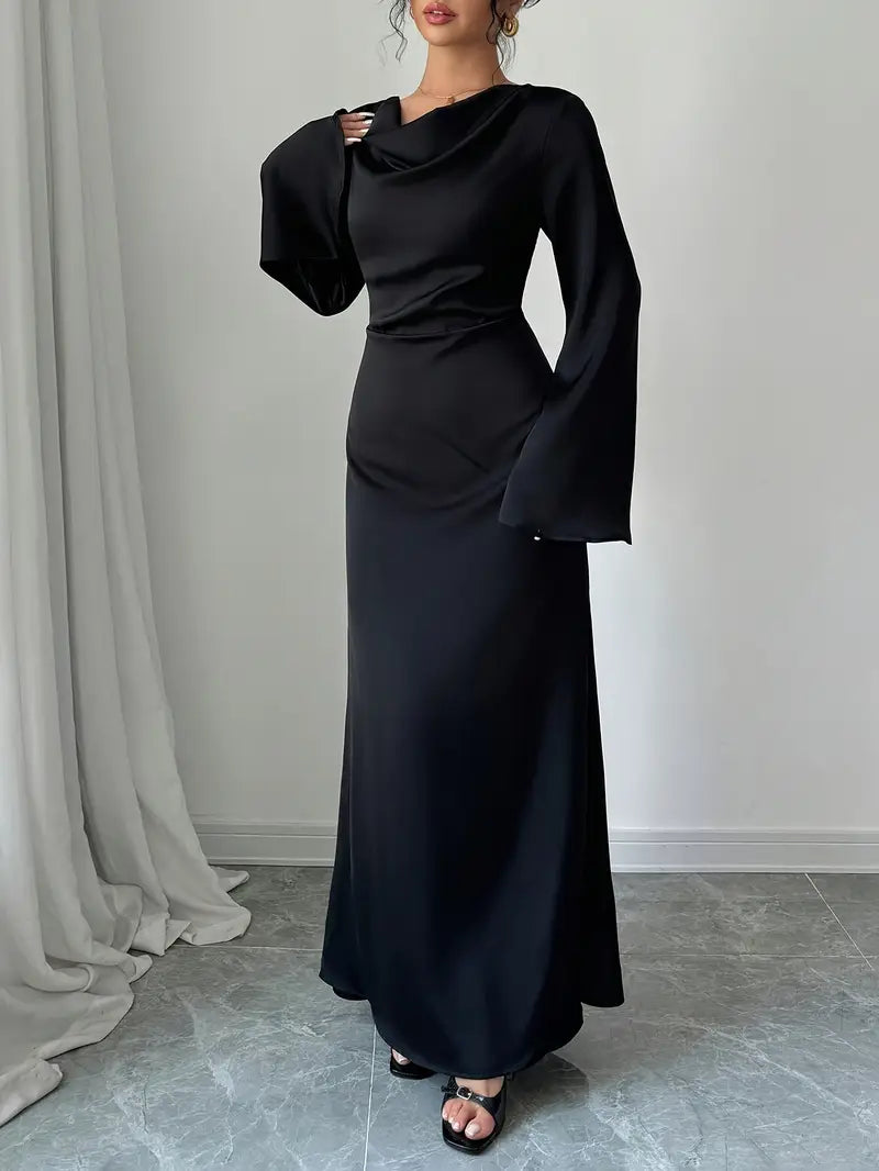 Elegantes Satin-Maxikleid für Damen