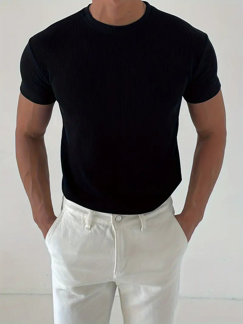 Einfarbiges T-Shirt Schwarz