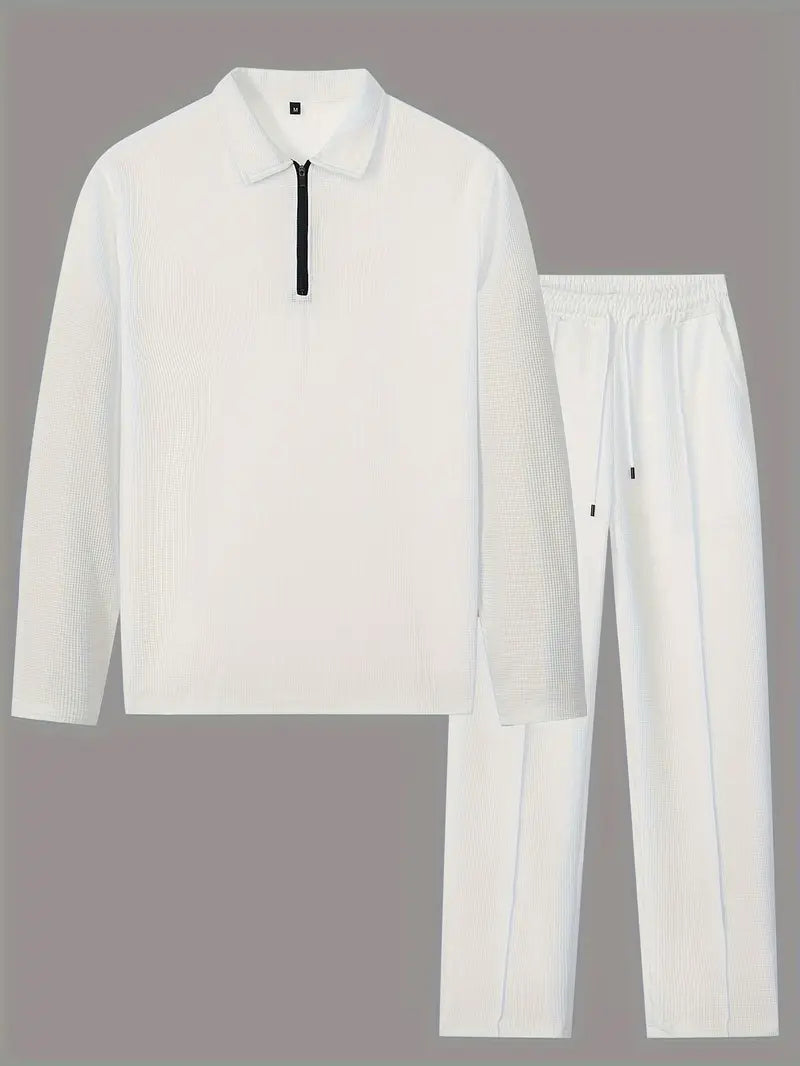 SET DEAL - Pullover-Sweatshirt und Jogginghose mit Kordelzug Weiss