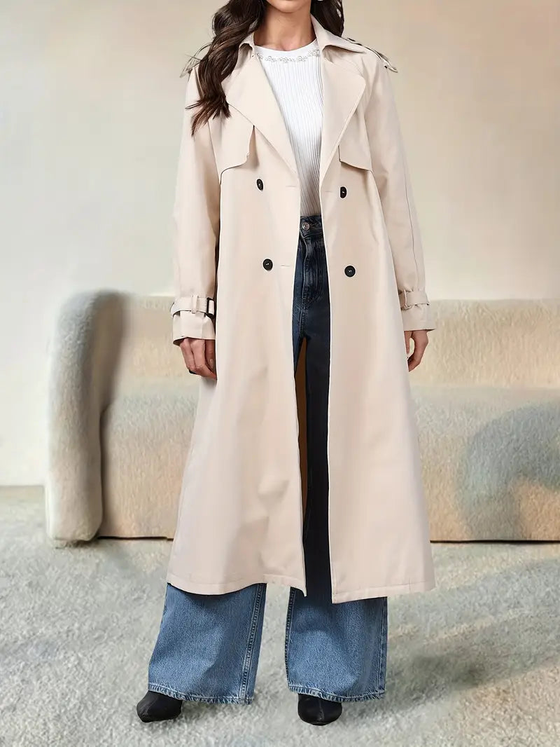 Casual Locker Geschnittene Lange Trenchcoat