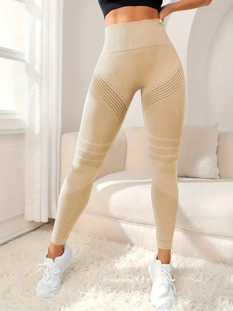 Z-ACTIVE - FIGURFORMENDE NAHTLOSE HIGH-WAIST FITNESSLEGGINGS FÜR DAMEN APRICOT