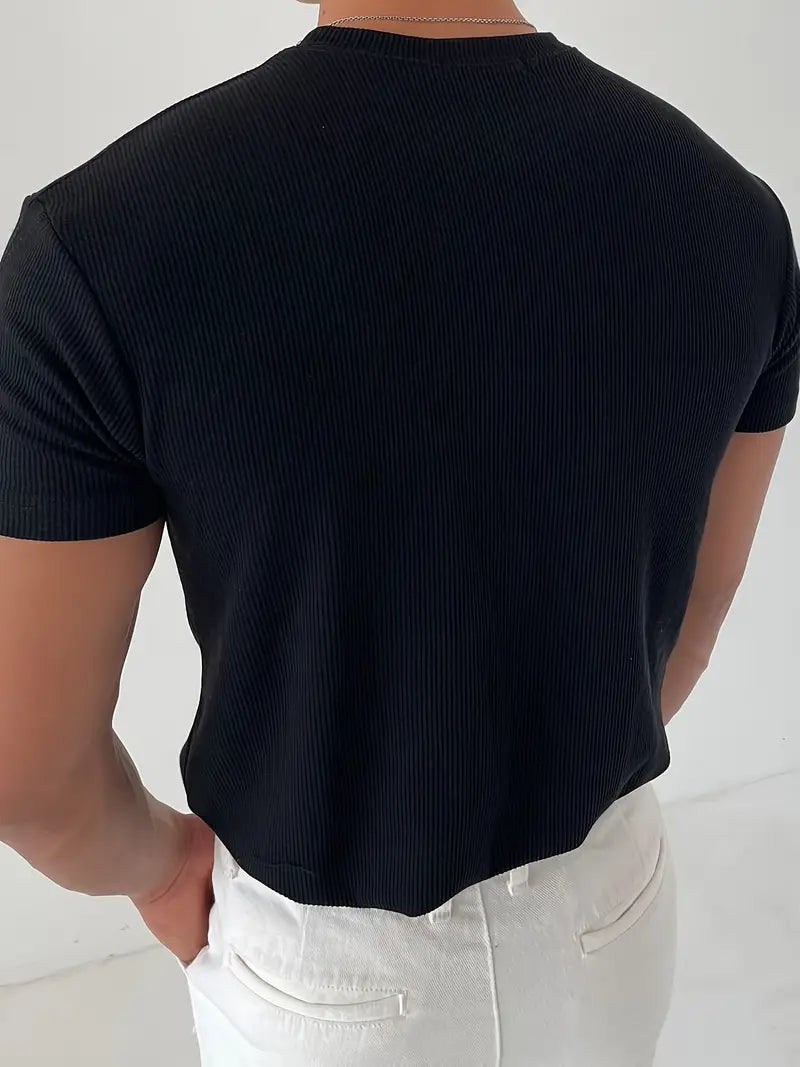 Einfarbiges T-Shirt Schwarz