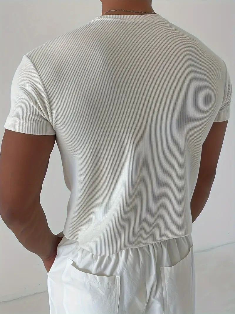 Einfarbiges T-Shirt Weiss