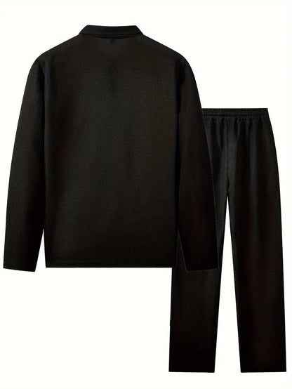 SET DEAL = Pullover-Sweatshirt und Jogginghose mit Kordelzug Schwarz
