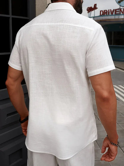 Casual Baumwoll Kurzarmshirt