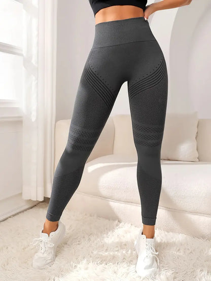 Z-ACTIVE - FIGURFORMENDE NAHTLOSE HIGH-WAIST FITNESSLEGGINGS FÜR DAMEN GRAU