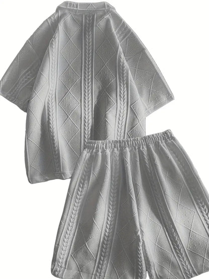 HERREN JACQUARD SET 2-TEILIG GRAU