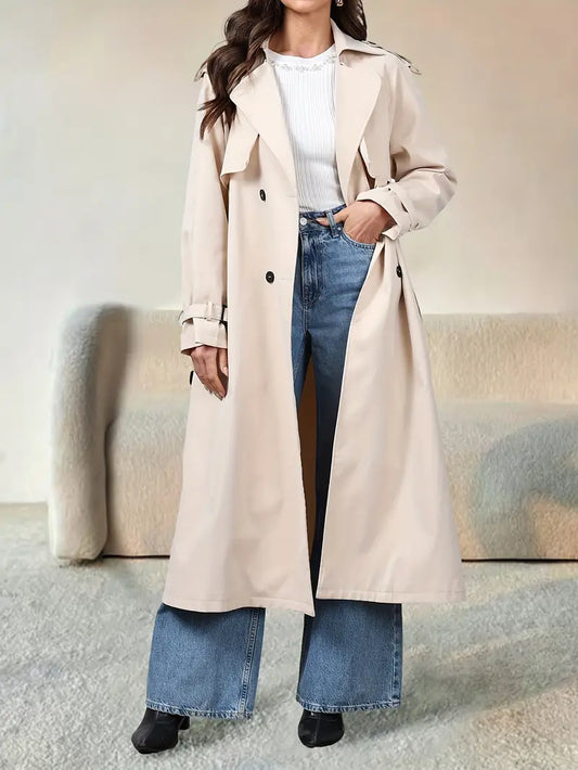Casual Locker Geschnittene Lange Trenchcoat