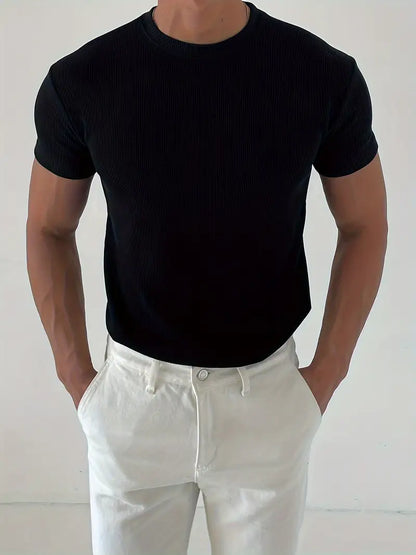 Einfarbiges T-Shirt Schwarz