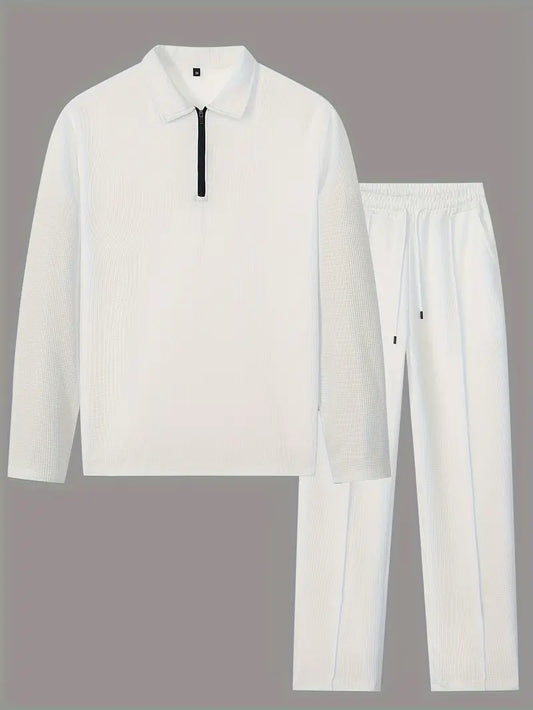 SET DEAL - Pullover-Sweatshirt und Jogginghose mit Kordelzug Weiss