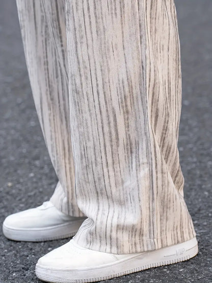 Lässige Gestreifte Cordhose für Herren