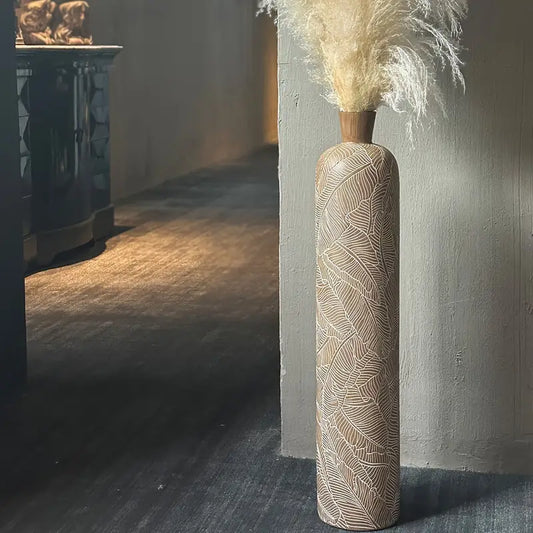 Elegante Große Bohemian Fußvase